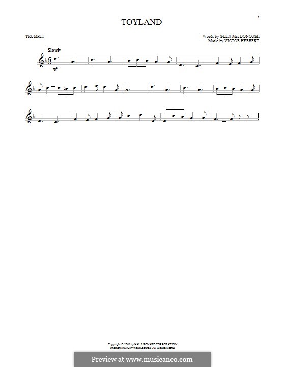 Toyland: For trumpet by Victor Herbert