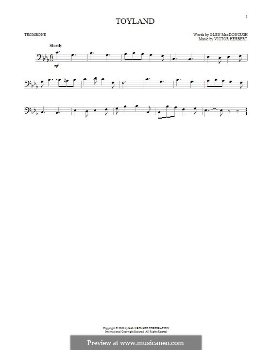 Toyland: For trombone by Victor Herbert