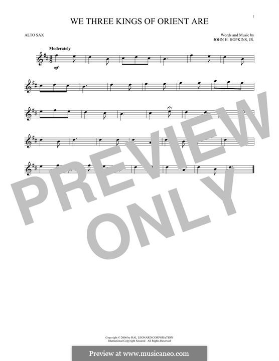 Instrumental version: For alto saxophone by John H. Hopkins Jr.