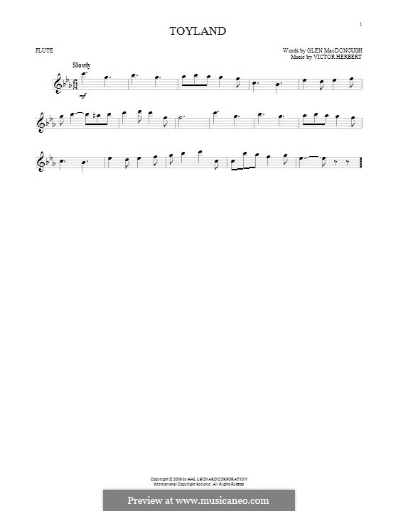Toyland: For flute by Victor Herbert