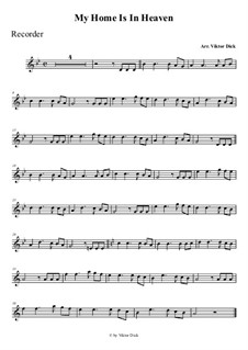 My Home is in Heaven: For recorder by folklore