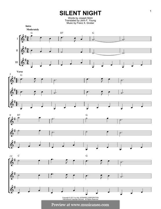 Solo instrument version (various): For any instrument by Franz Xaver Gruber