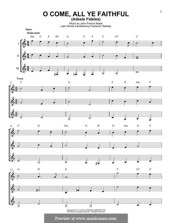 Instrumental version (Printable scores): For any instrument by John Francis Wade
