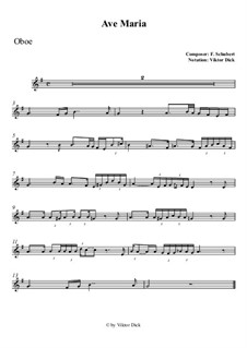 One instrument version: For oboe by Franz Schubert