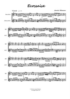 Ecossaise for recorder duo: Ecossaise for recorder duo by Annie Helman