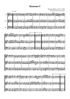 2 Kanzonen: Für Flöte und Altföte by Thomas Morley