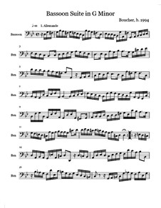 Bassoon Suite in G Minor: Bassoon Suite in G Minor by Mitch Boucher