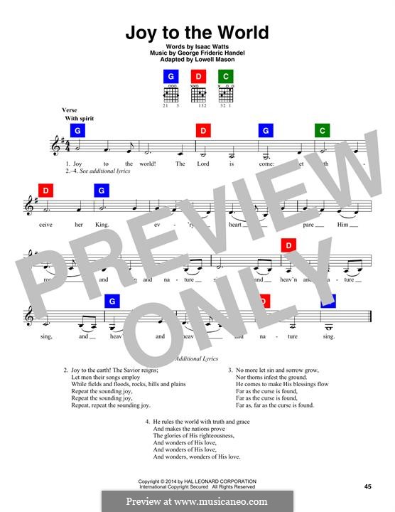 Vocal version: Lyrics and chords by Georg Friedrich Händel