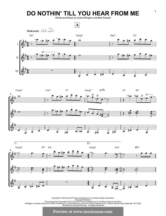 Instrumental version: For any instrument by Duke Ellington