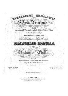 Brilliant Variations for Viola and Orchestra, Op.13: Version for viola and piano by Antonio Rolla