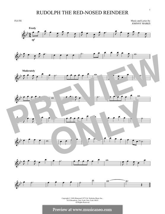 Rudolph the Red-Nosed Reindeer: For flute by Johnny Marks