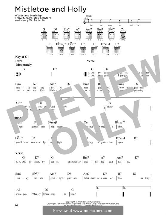 Instrumental version: For guitar with tab by Dok Stanford, Henry W. Sanicola