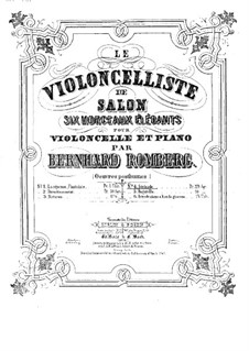 Six morceaux élégants pour violoncelle et piano, Op.post: No.4 Serenade by Bernhard Romberg