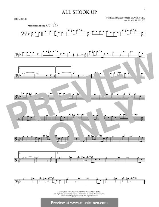 All Shook Up: For trombone by Elvis Presley, Otis Blackwell