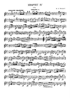 String Quartet No.6 in B Flat Major, K.159: Parts by Wolfgang Amadeus Mozart