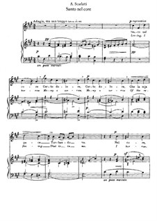 Sento nel core: Piano-vocal score by Alessandro Scarlatti