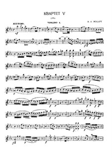 String Quartet No.7 in E Flat Major, K.160: Parts by Wolfgang Amadeus Mozart