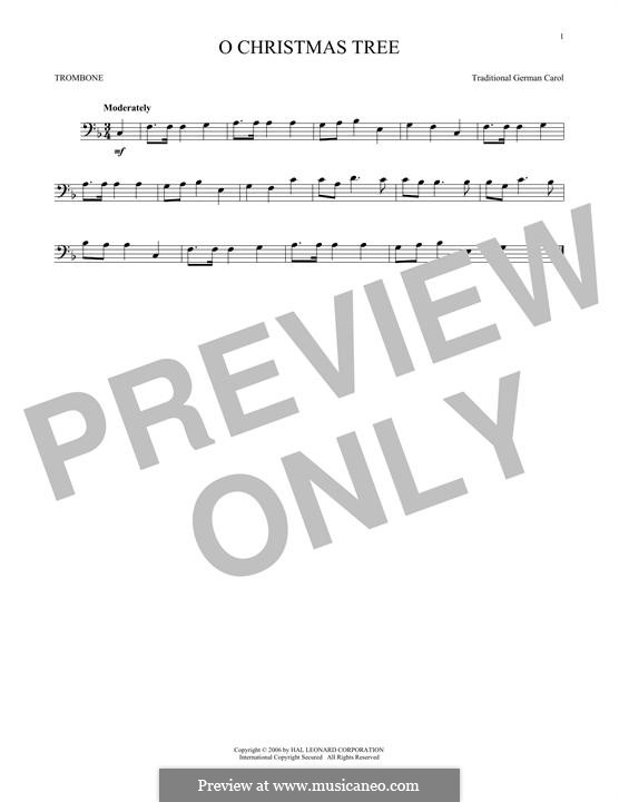 Vocal-instrumental version (printable scores): For trombone by folklore