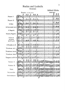 Overture: Full score by Mikhail Glinka