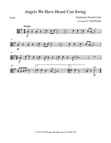 Angels We Have Heard Can Swing: For string orchestra - viola part by folklore