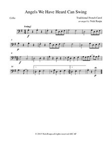 Angels We Have Heard Can Swing: For string orchestra - cello part by folklore