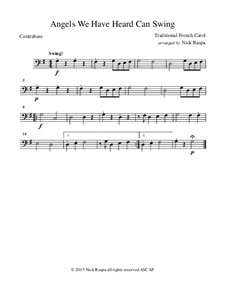 Angels We Have Heard Can Swing: For string orchestra - double bass part by folklore