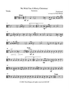 We Wish You a Merry Christmas: For string orchestra – viola part by folklore