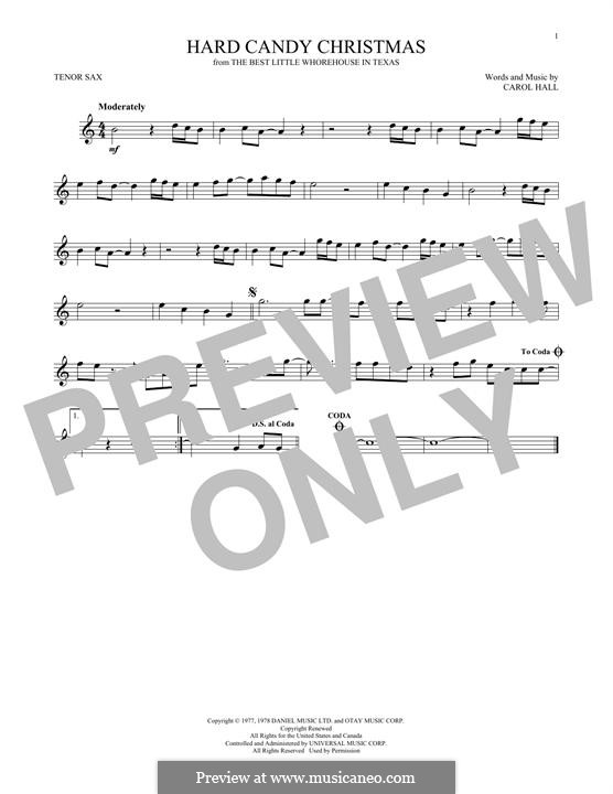 Hard Candy Christmas (Dolly Parton) by C. Hall sheet music on MusicaNeo