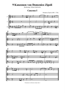 9 Kanzonen: Für drei Blökflöten by Domenico Zipoli