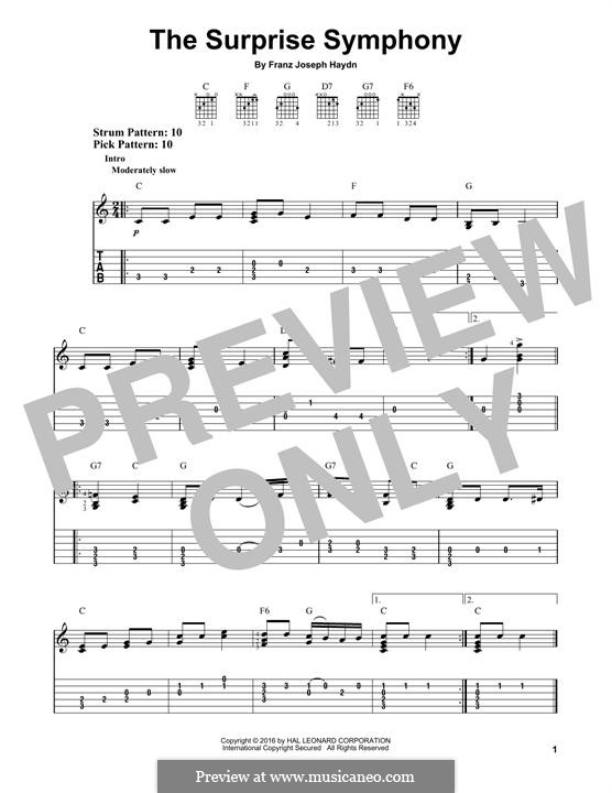 Movement II: Theme, for guitar by Joseph Haydn