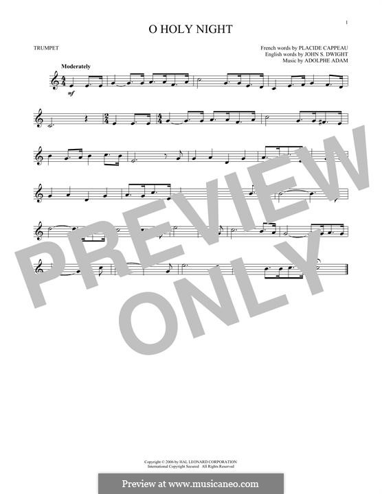 Instrumental version (Printable scores): For trumpet by Adolphe Adam