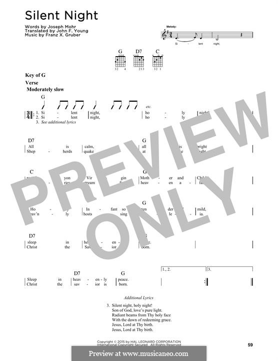 Guitar version: For a single performer by Franz Xaver Gruber