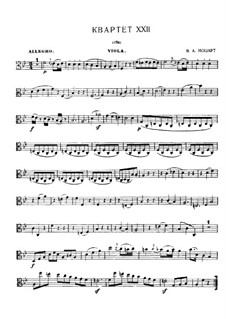 String Quartet No.22 in B Flat Major, K.589: Parts by Wolfgang Amadeus Mozart