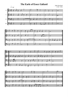 The Earle of Essex Galiard: The Earle of Essex Galiard by John Dowland