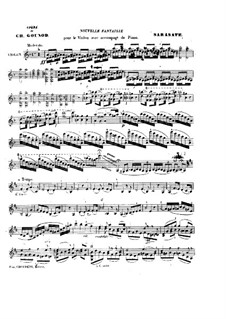 Fantasia on Themes from 'Faust' by Gounod, Op.13: Solo part by Pablo de Sarasate