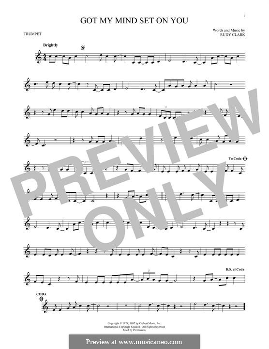 Got My Mind Set on You (George Harrison): For trumpet by Rudy Clark