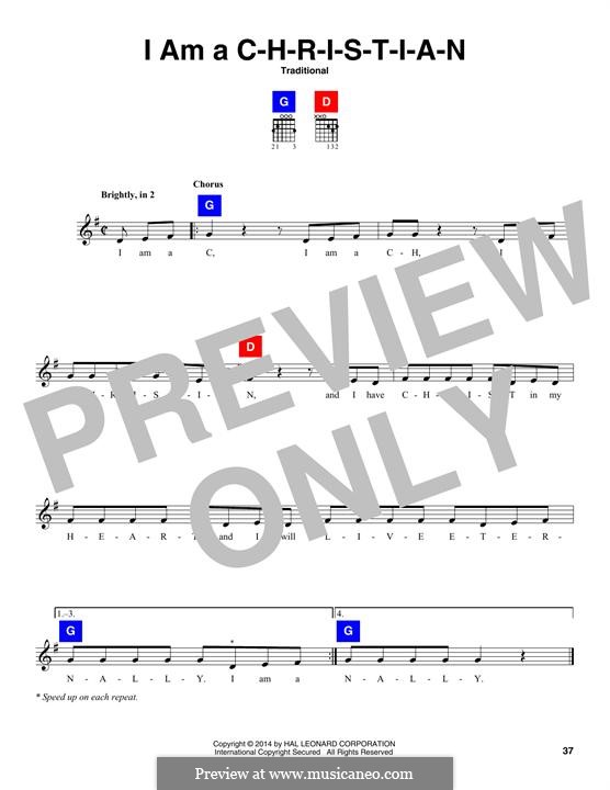 I am A C-H-R-I-S-T-I-A-N: Lyrics and chords by folklore