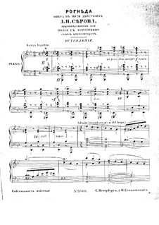 Rogneda: Act I. Arrangement for soloists, choir and piano by Alexander Serov