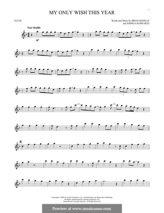 My Only Wish This Year (Britney Spears): For flute by Brian Kierulf, Joshua Schwartz