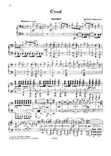 Libuše, T.107: Overture, for piano four hands by Bedřich Smetana