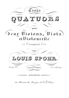 Three String Quartets, Op.45: Quartet No.1 by Louis Spohr