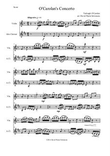 O Carolan's Concerto: For violin and alto clarinet by Turlough O'Carolan