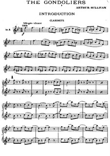 The Gondoliers: Clarinets part by Arthur Seymour Sullivan