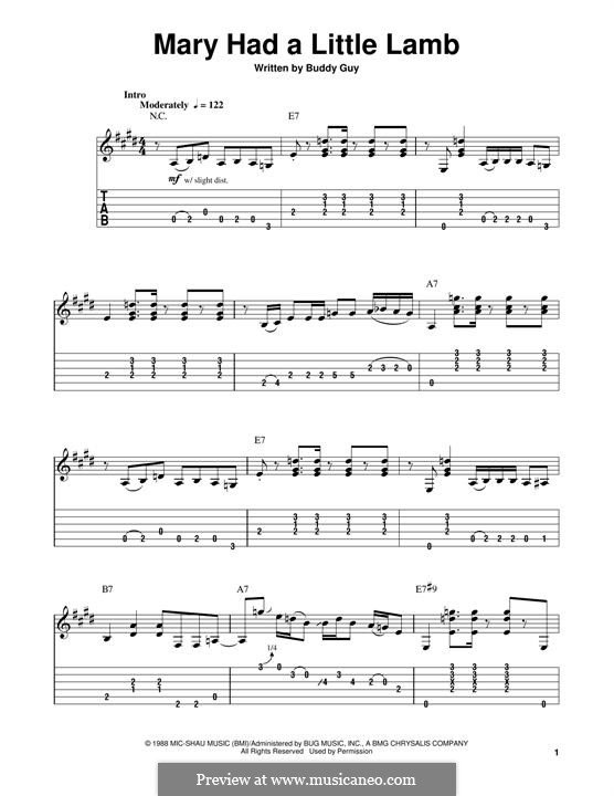 Mary Had a Little Lamb: For guitar with tab by Buddy Guy