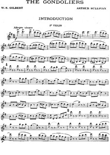 The Gondoliers: Violins I part by Arthur Seymour Sullivan