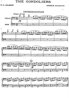 The Gondoliers: Cellos and double bass part by Arthur Seymour Sullivan
