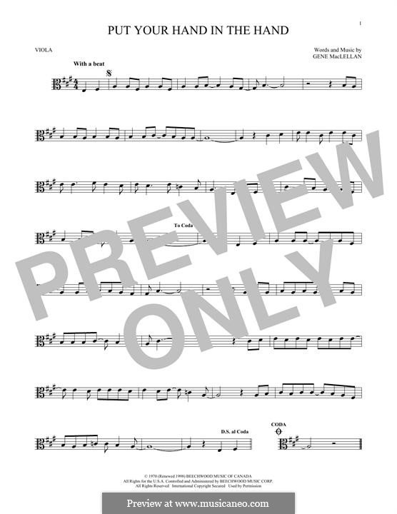 Put Your Hand in the Hand (Ocean): For viola by Gene MacLellan