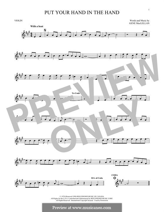 Put Your Hand in the Hand (Ocean): For violin by Gene MacLellan