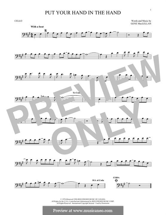 Put Your Hand in the Hand (Ocean): For cello by Gene MacLellan