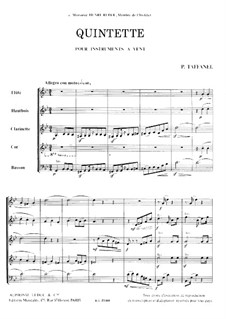 Woodwind Quintet in G Minor: Full score by Paul Taffanel